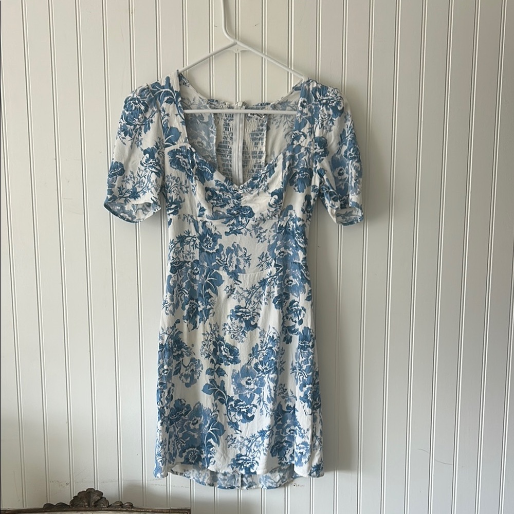 Reformation Blue and White Floral Maxi Dress